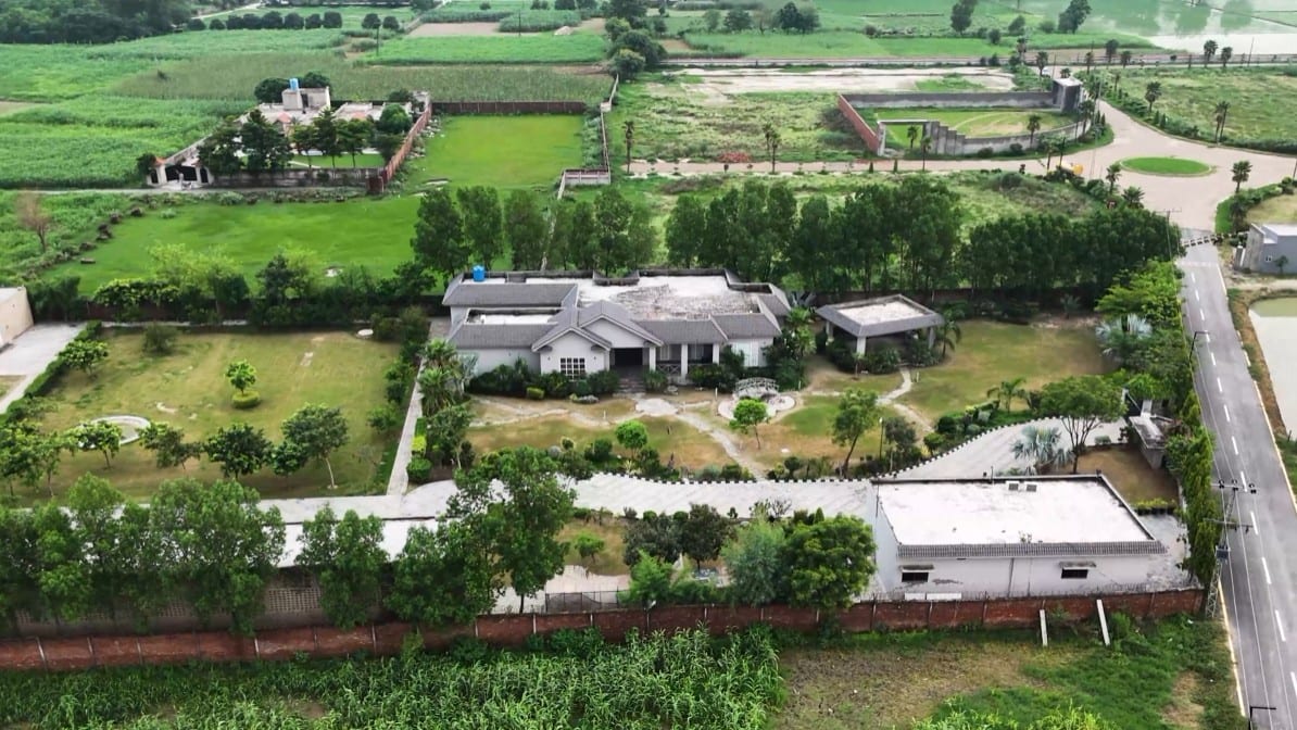 A farmhouse with lawn taking shape at Nazeer Farms