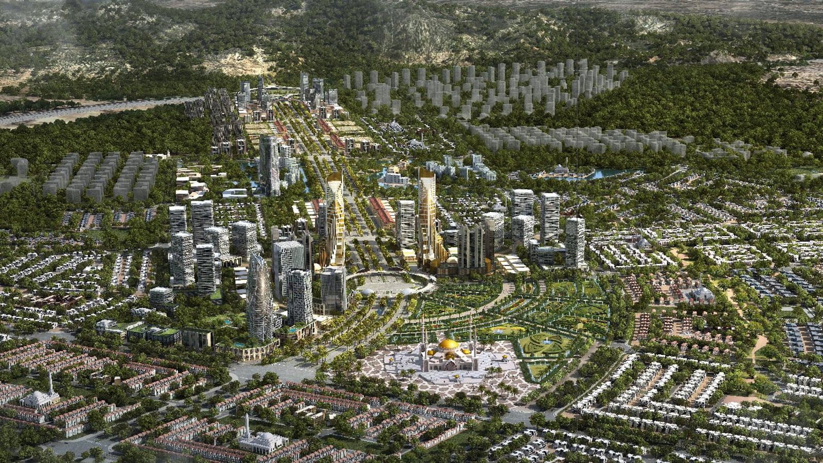 Lahore Smart City — commercial avenue render